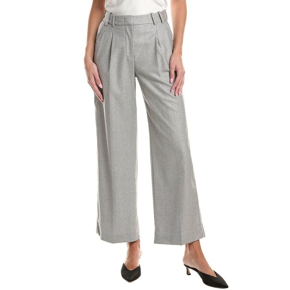 Peserico Womens  Wool-Blend Pant, Grey